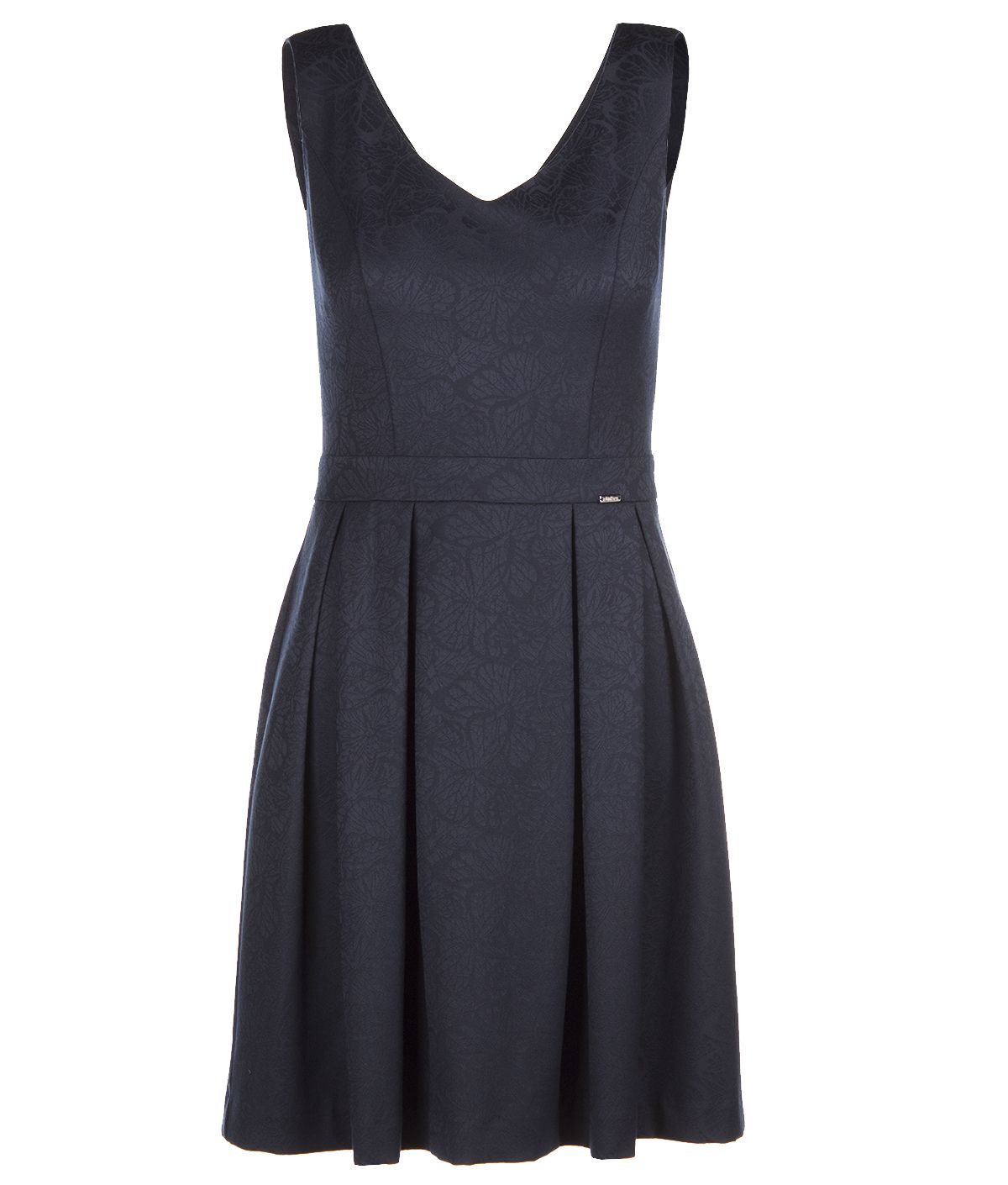 Dress with V-neck, sleeveless, with smocking, with viscose 0